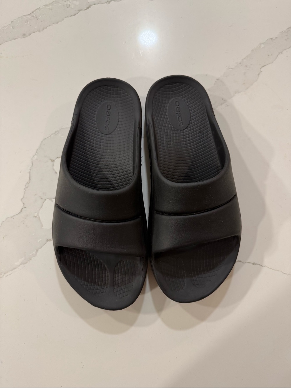 OOFOS Recovery Slide Black Men Size 10